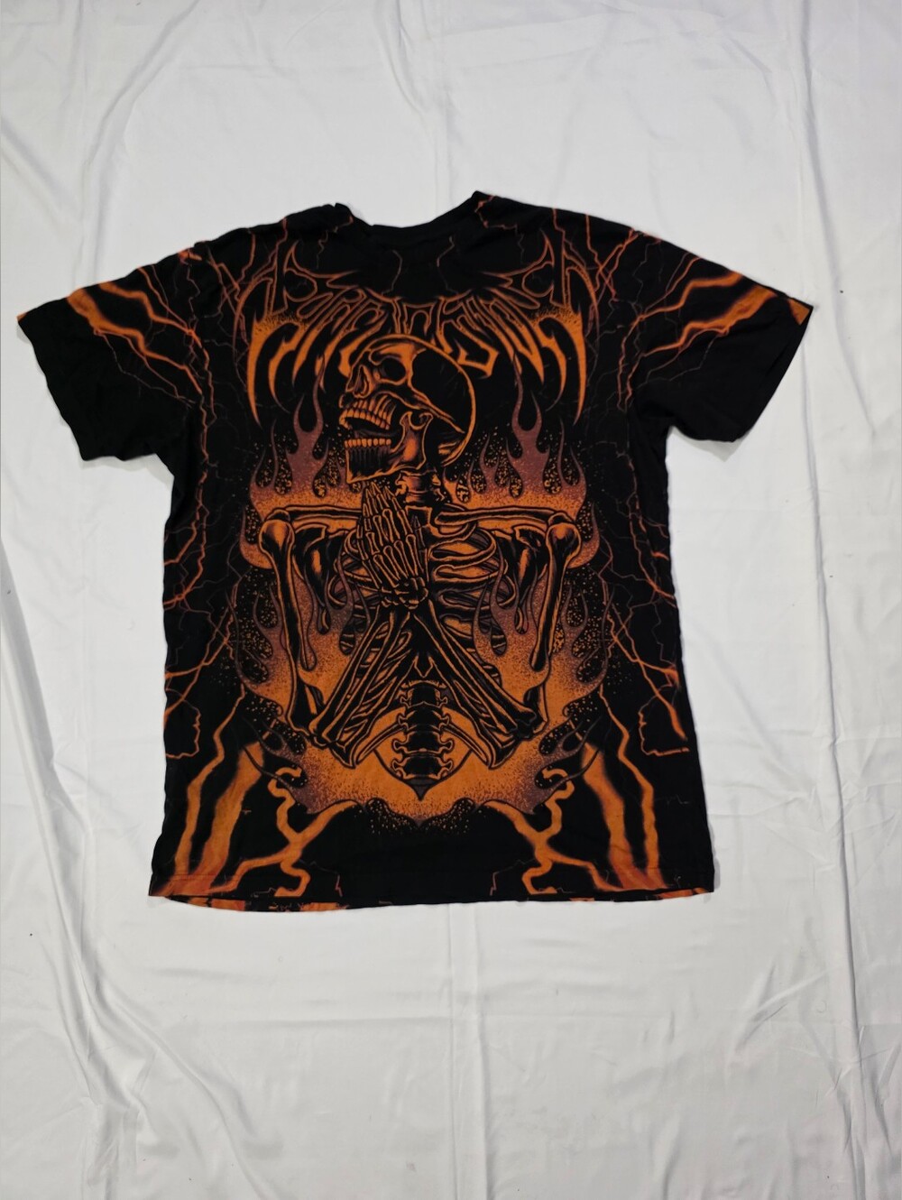 Affliction Men's Y2k Infernal Nightmare  Black Short Sleeve Tee